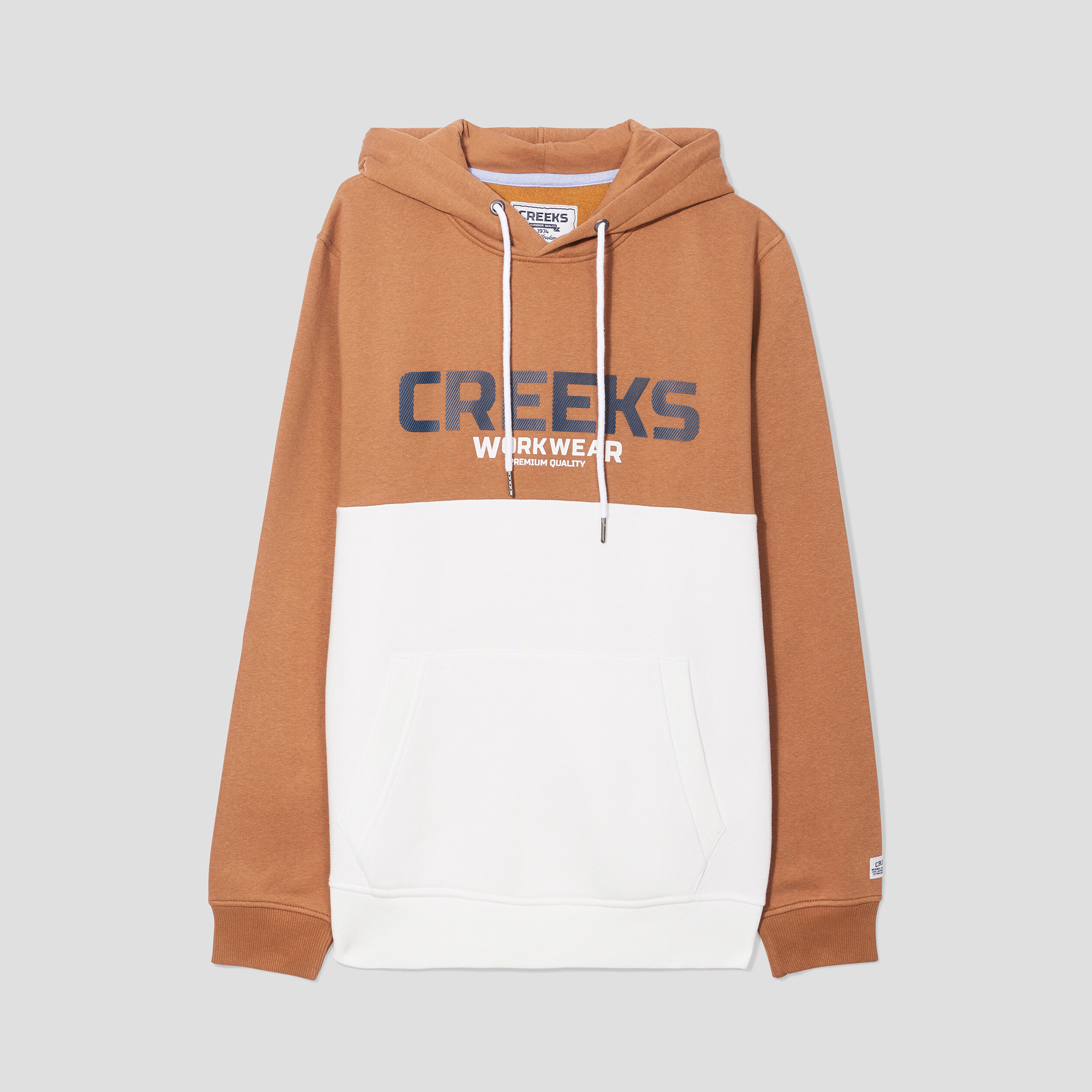 Sweat à capuche hoodie Creeks marron homme | La Halle
