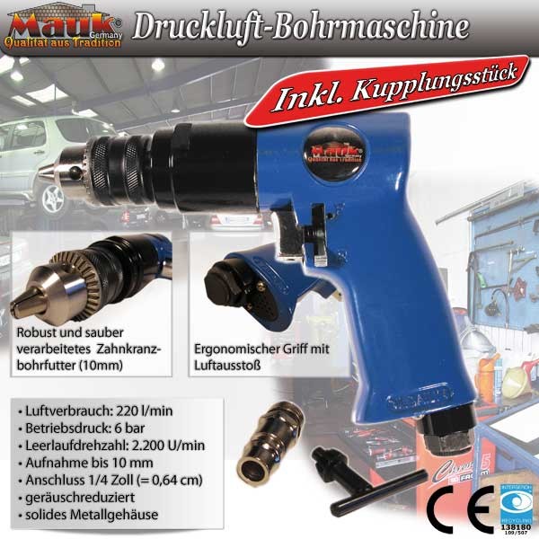 MAUK Druckluft Bohrmaschine rechts/links