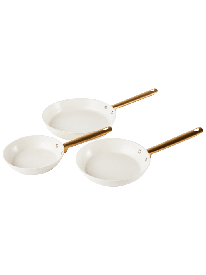 Beliani 3er-Set Kochgeschirr ELITE PRO in Weiß/Gold günstig kaufen onesize