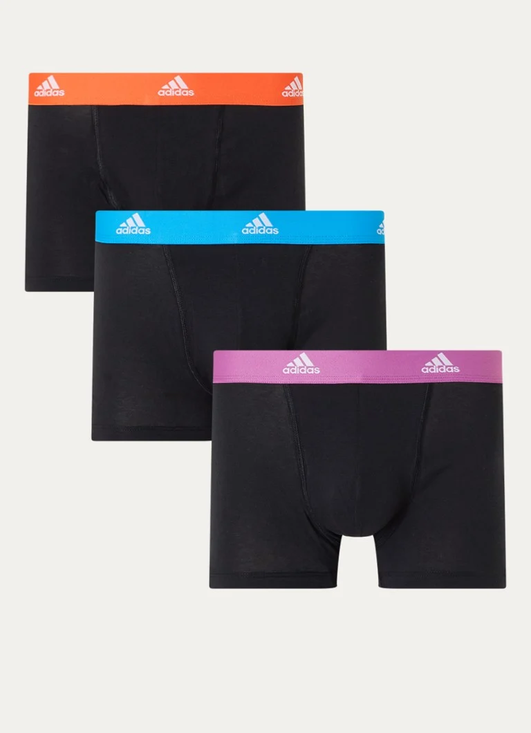 Adidas boxer shorts with logo waistband in a 3-pack
