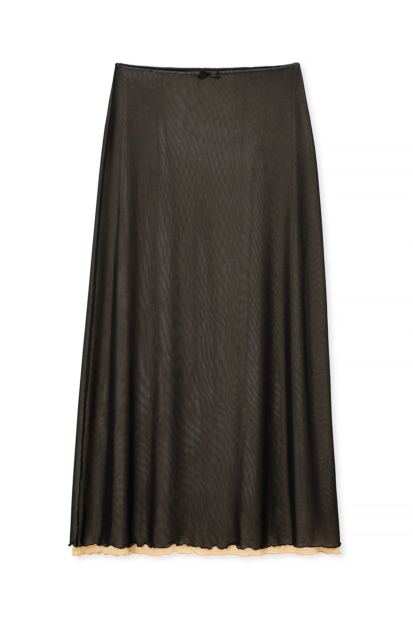 Mesh Layered Maxi Skirt
