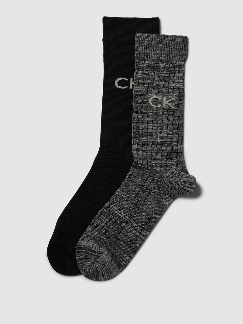 Socken mit Label-Details im 2er-Pack Modell 'RUNFREE' in anthrazit
