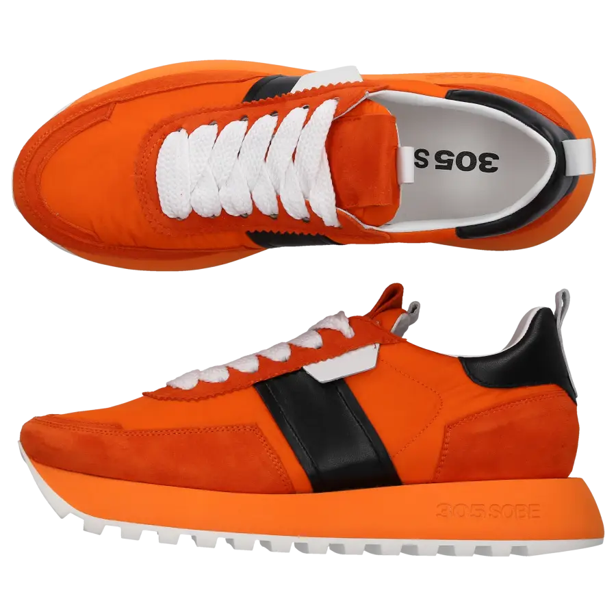 305 SOBE - Sneaker low BUCKET Veloursleder - orange