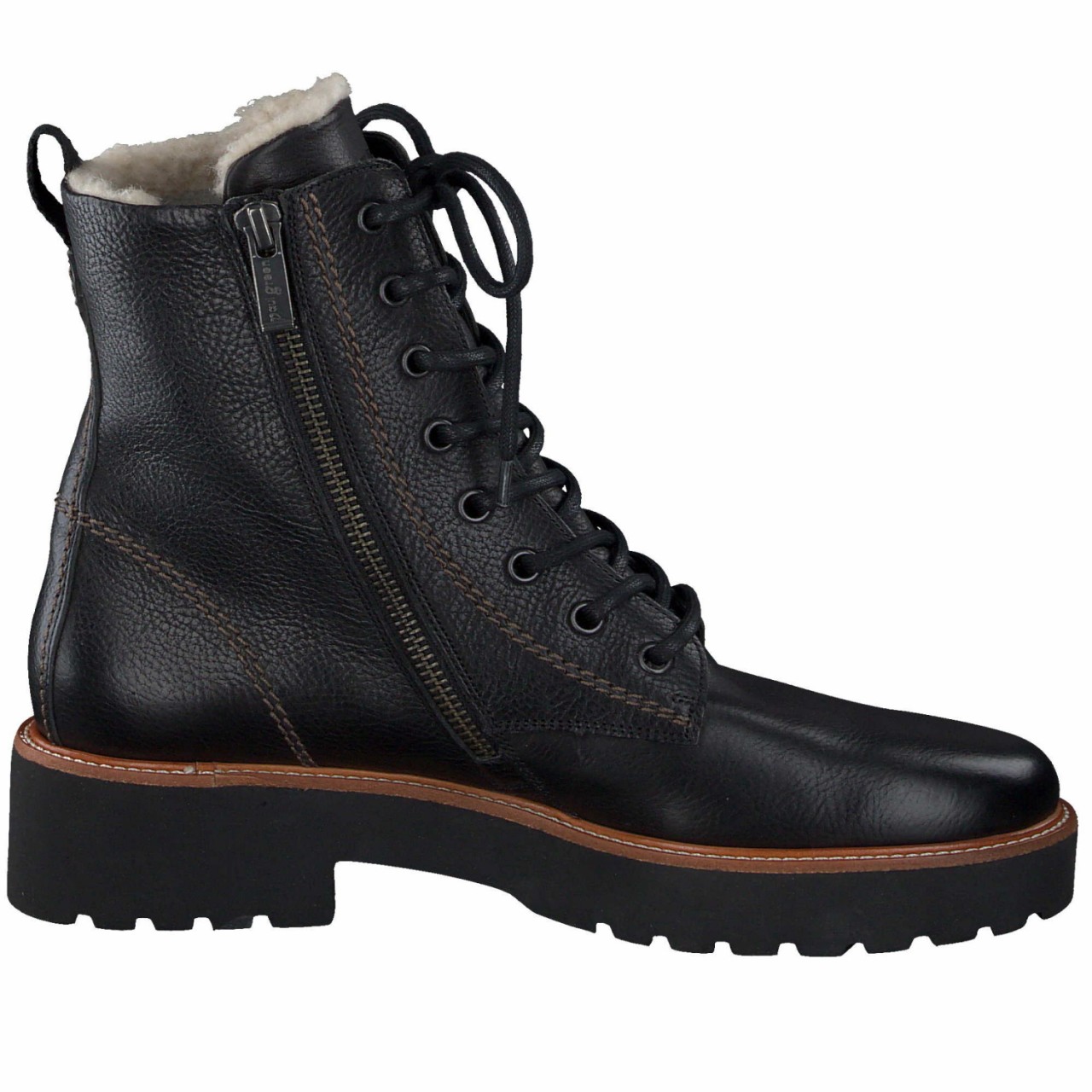 PAUL GREEN Schnür-Stiefeletten schwarz