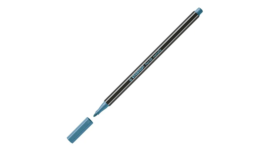 STABILO® Premium Metallic-Filzstift - STABILO Pen 68 metallic - Einzelstift - metallic blau metallic blau