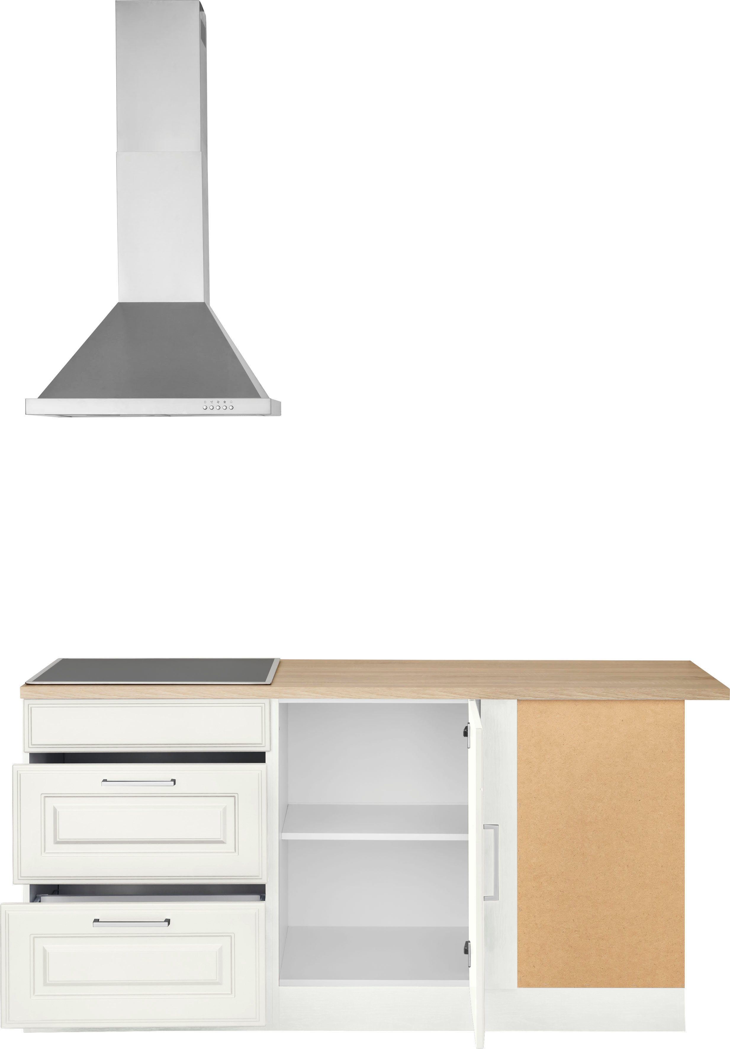 HELD MÖBEL Winkelküche Stockholm, mit E-Geräten,260 x 170 cm, mit hochwertigen MDF Fronten