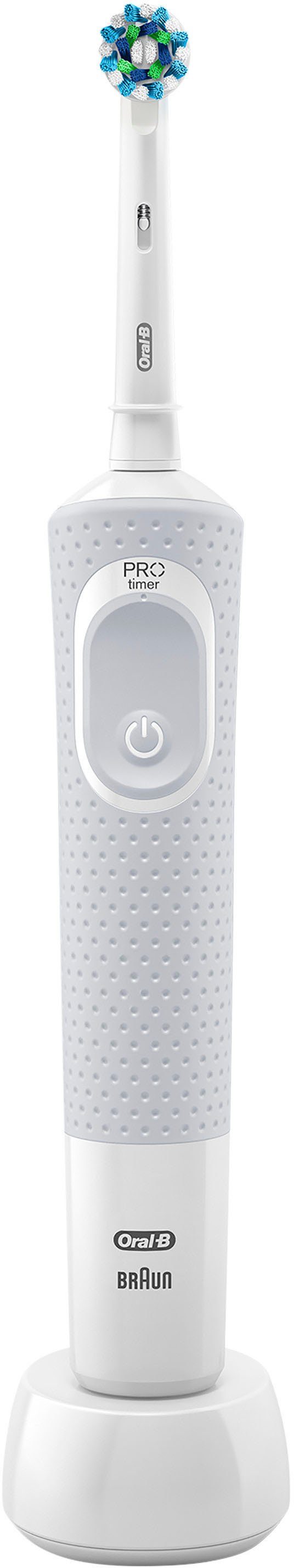 Oral-B Elektrische Zahnbürste Vitality 100 CrossAction Weiß, Aufsteckbürsten: 1 St.