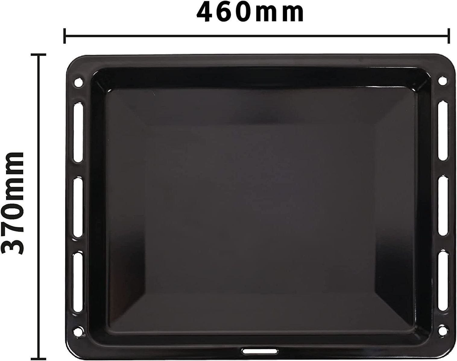 ICQN Backblech 460 x 370 mm, Fettpfanne, Emaille, (Set, 2-St., Backbleche & -Gitter), Verchromt Backofenrost und Emaille Backblech, Gitterrost 46 x 37.5 cm