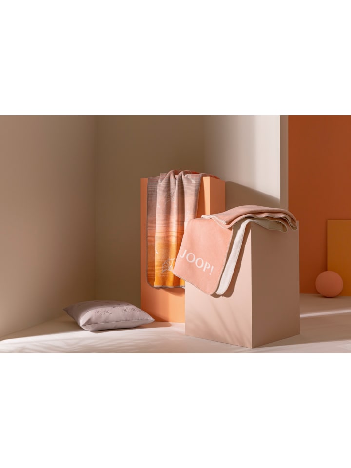 JOOP! JOOP! UNI-DOUBLEFACE Wohndecke 200x150 cm, Apricot-Sand günstig kaufen 150 x 200 cm