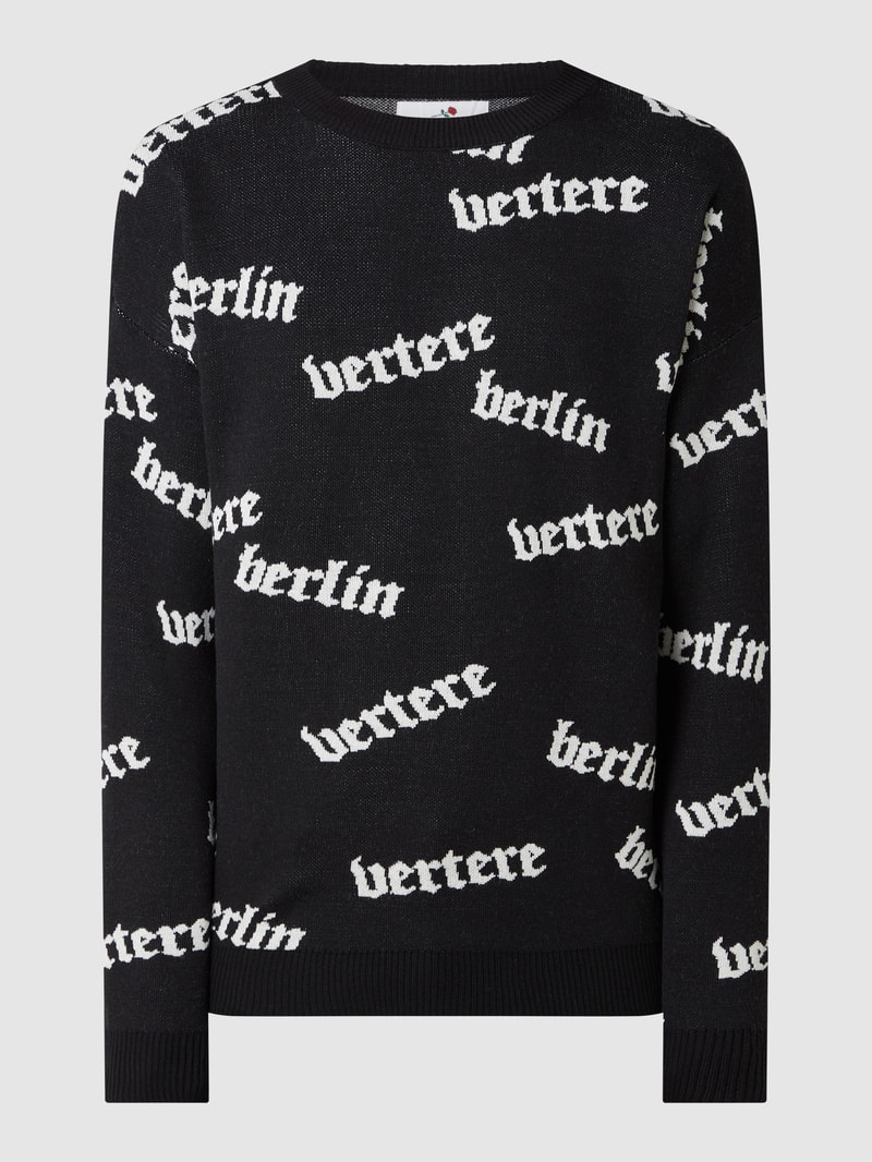 Pullover aus Wollmischung in schwarz