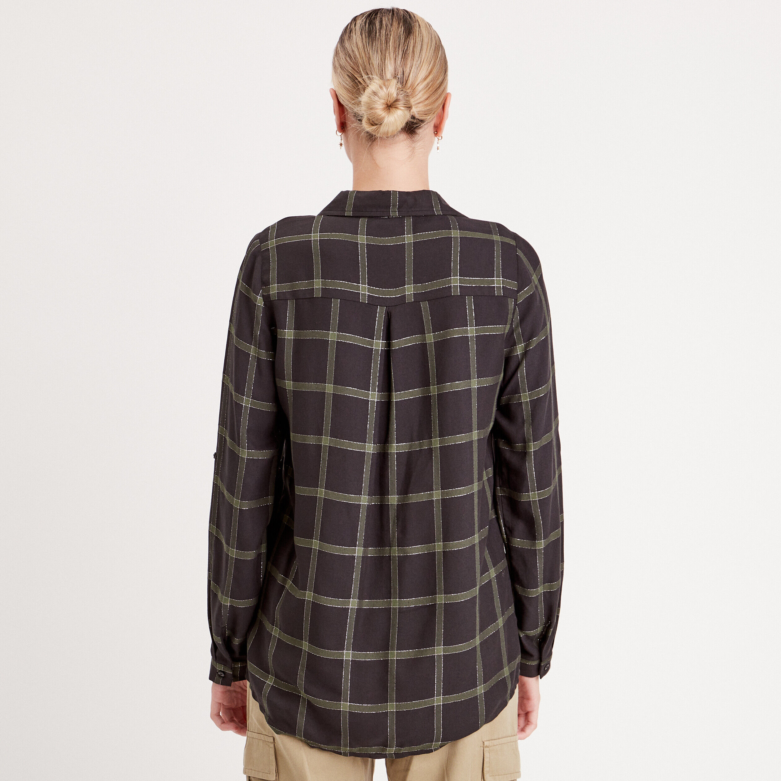Chemise manches longues noir femme | Cache Cache