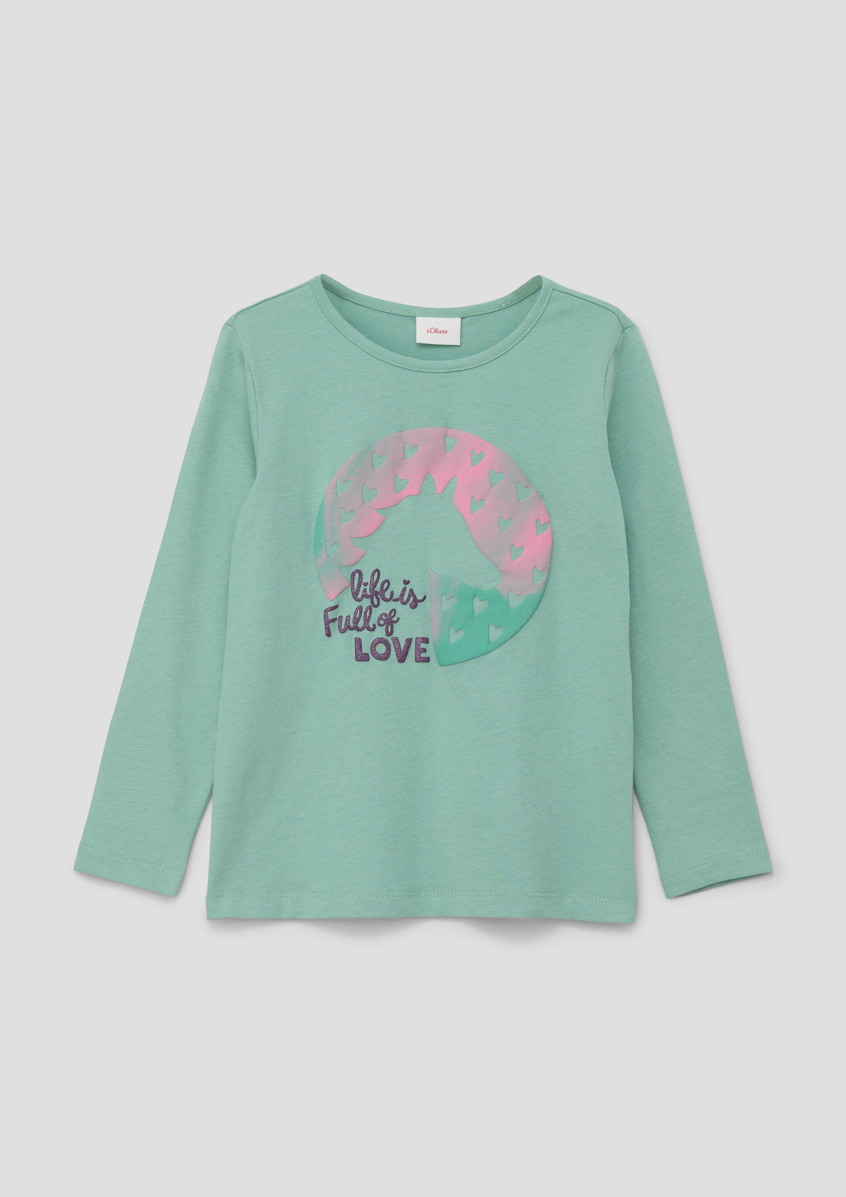 Longsleeve mit glitzerndem Frontprint  2133800-7225