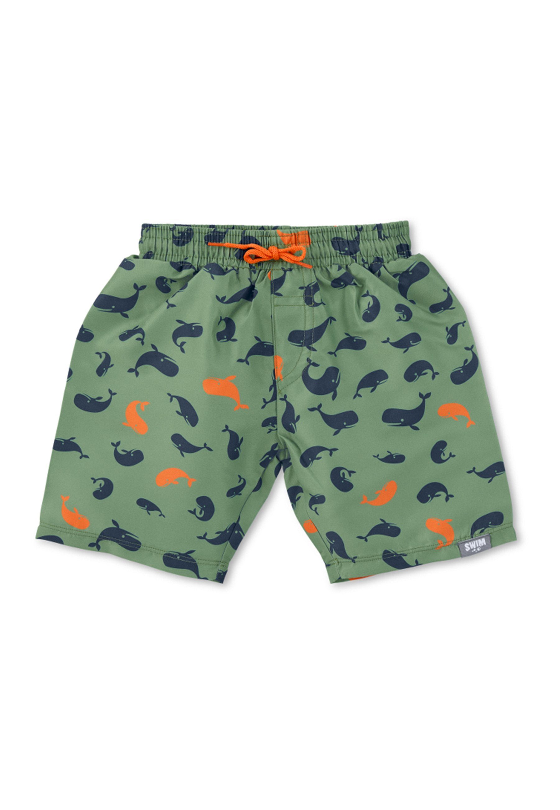 Sterntaler® Badehose Badeshort Wale (1-St) Baby Badehose - Kinder Badehose, Badeshorts mit Windeleinsatz bis Gr 86/92 in Grün - Badeshorts Babys, Lässige Badehose Jungen mit UV Schutz 50+ und Allover-Print mit Walen - Badeshorts Kinder - UV Schutz 50