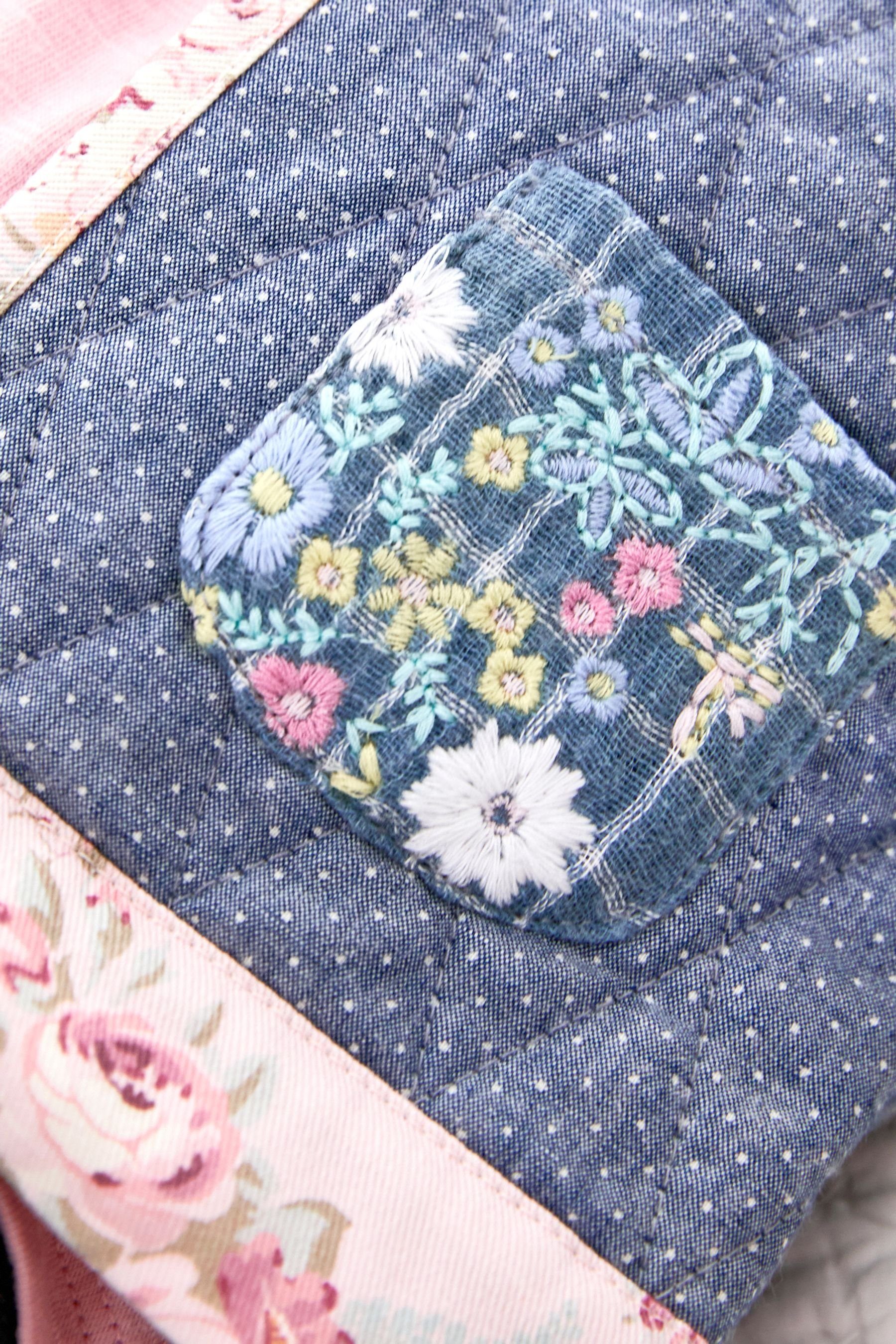 Next Strickjacke Baby-Steppjacke mit Patchwork (1-tlg)