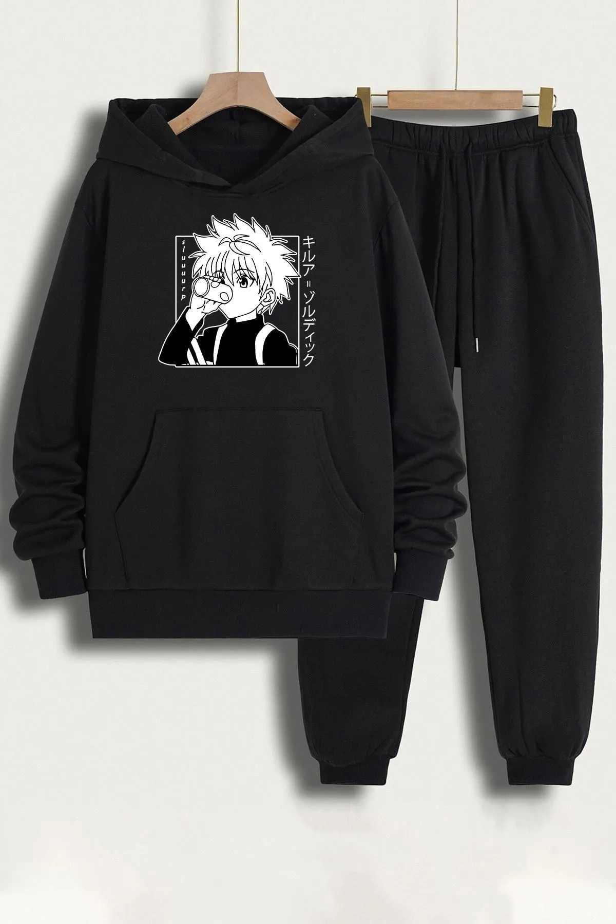 uyguntarz  Bedrucktes Unisex-Trainingsanzugset „Killua Zoldyck“.