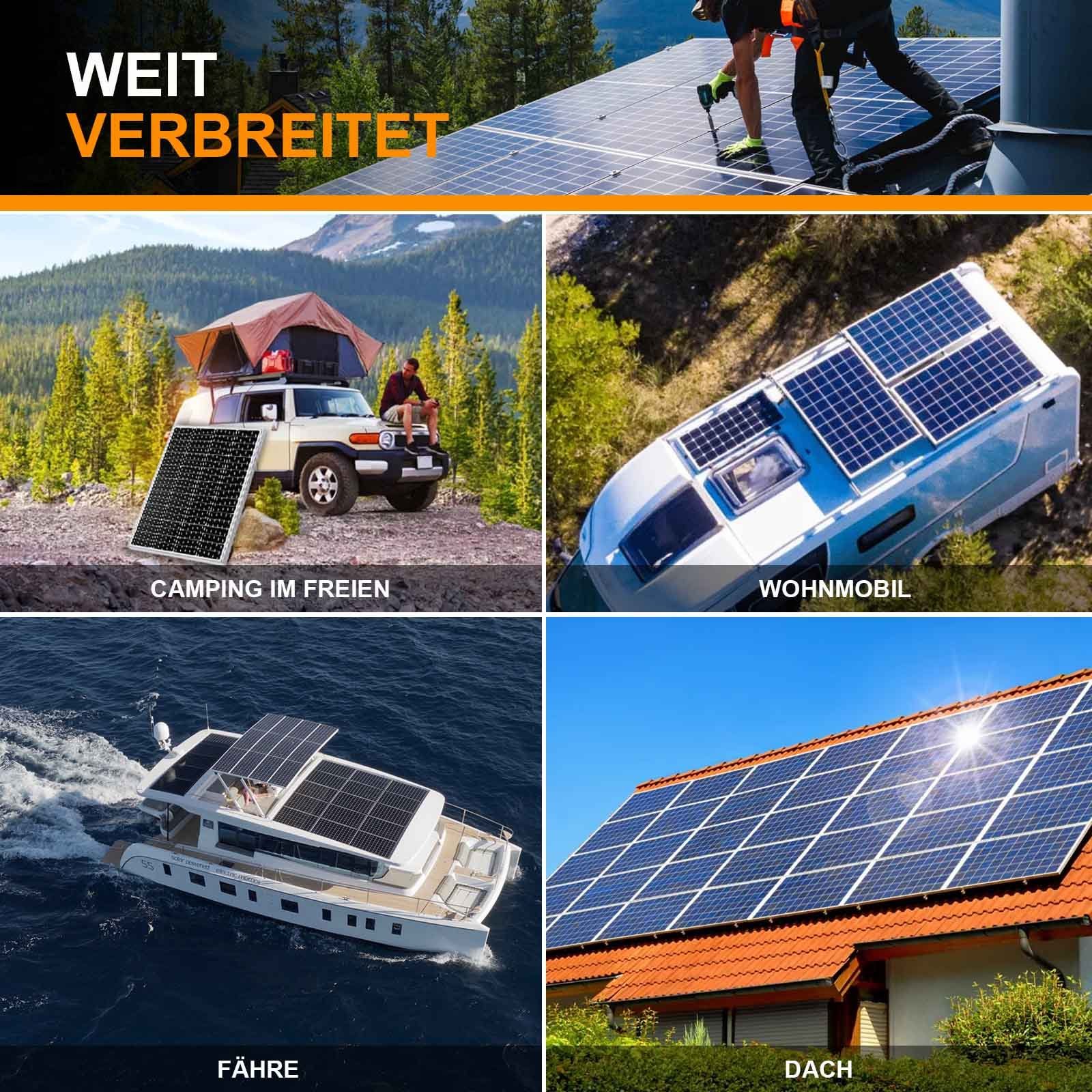 GLIESE Solarmodul 120W 12V Photovoltaik-Panel, monokristallines Solar-PV-Panel, (1-St)