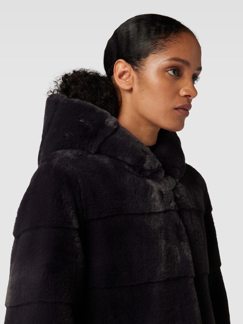 Jacke mit Kunstfell in anthrazit