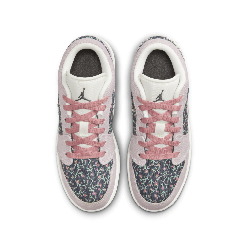 NIKE JORDAN 1 Low SE GS Canvas Floral FJ3445-001 / bunt