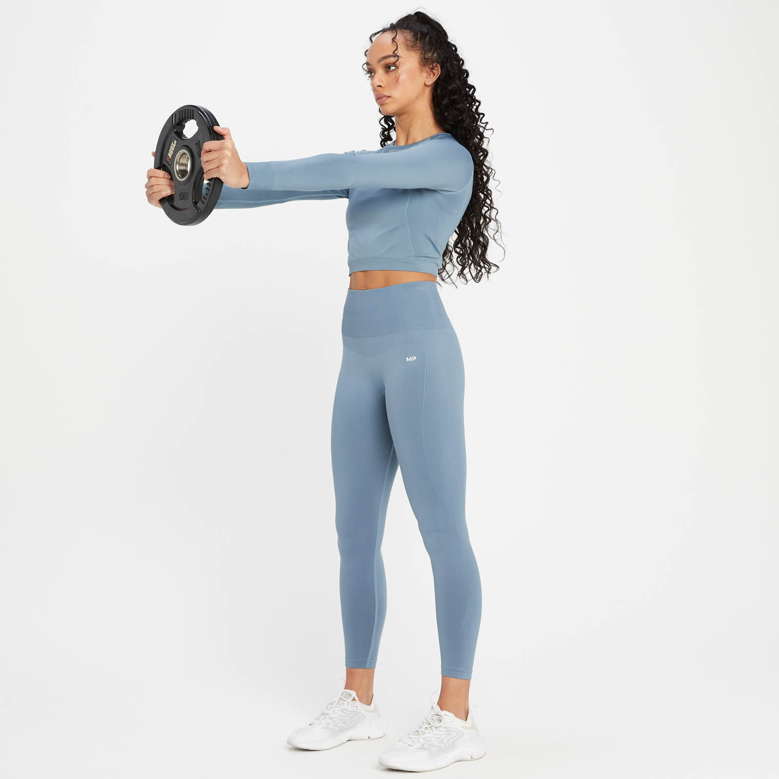 Legging ⅞ sans coutures MP Shape pour femmes – Bleu galet