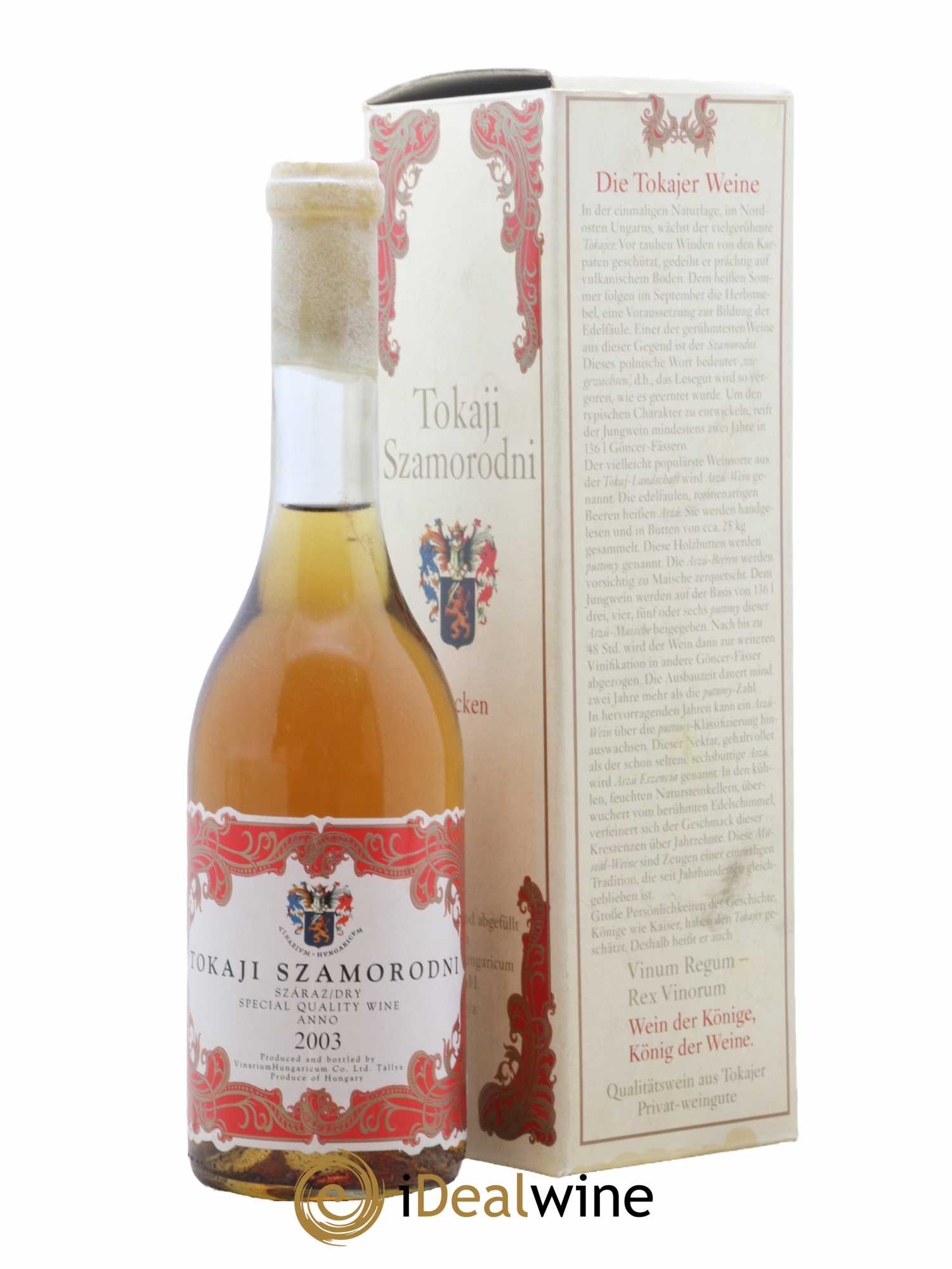 Tokaji Szamorodni Dry Vinarium Hungaricum 50 cl 2003 - Lot de 1 Bouteille