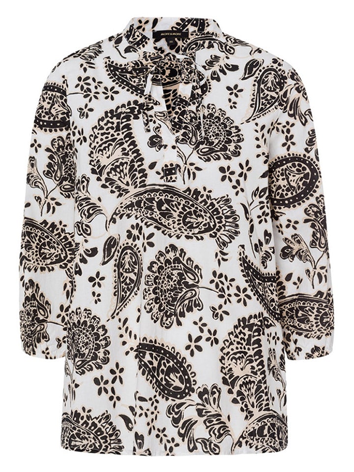 More & More Bluse in Weiß/ Schwarz günstig kaufen