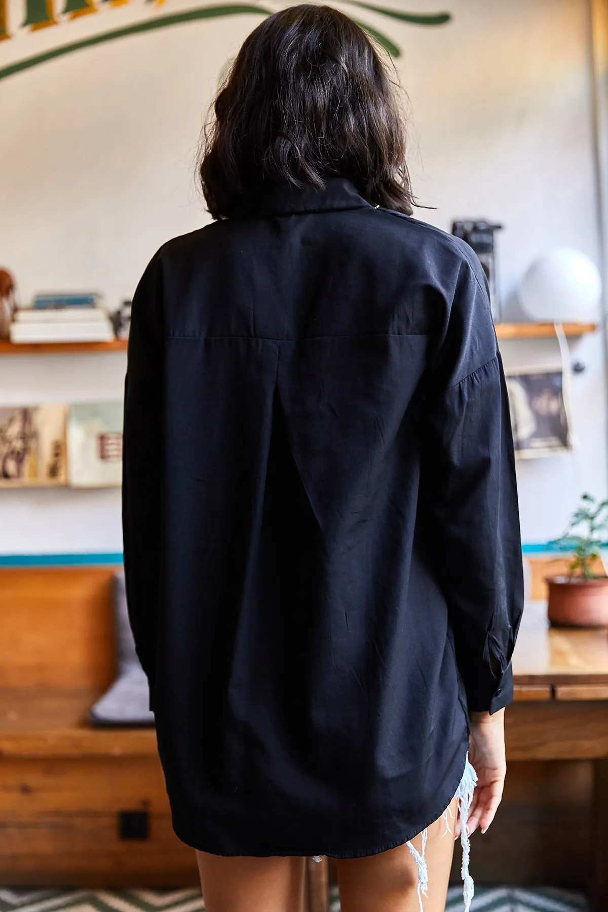 Olalook  Hemd - Schwarz - Oversized