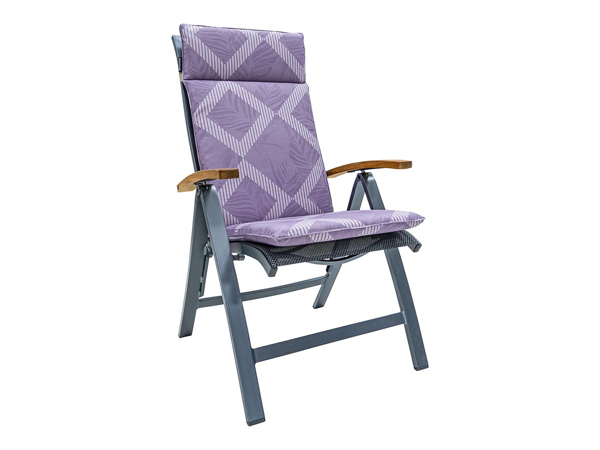 Madison Demi Lila 120 x 50 Gartenstuhlkissen mit hoher Rückenlehne