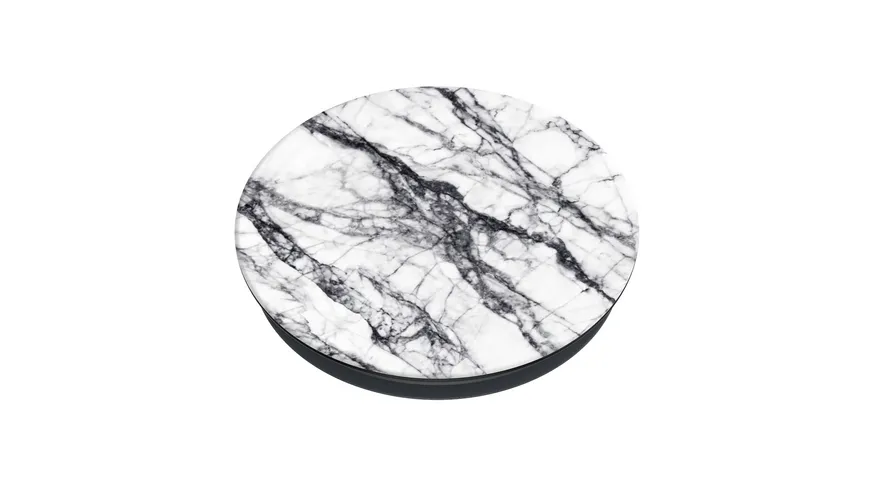 PopGrip - ausziehbarer Handy-Griff Handyhalter -  Basic White Stone Marble