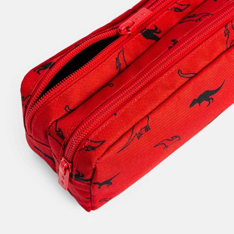 Trousse d’école imprimée rouge garçon