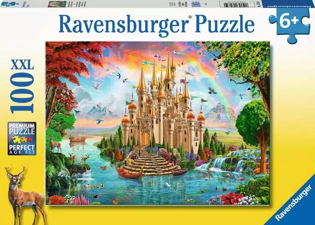 Kinderpuzzle ab 6 Jahren - Märchenhaftes Schloss - 100 Teile