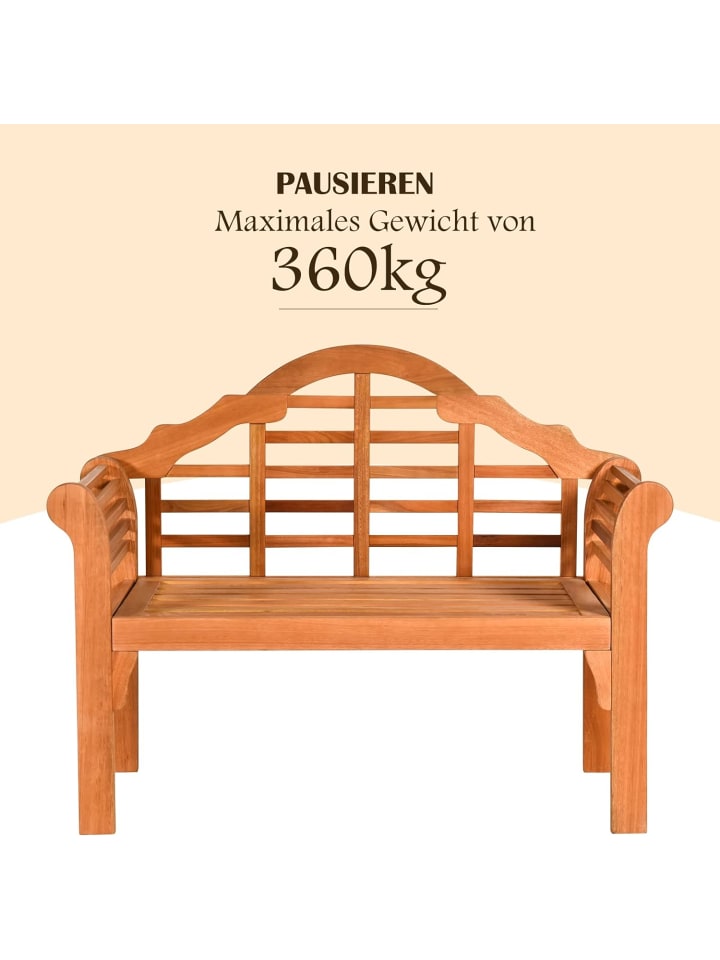 COSTWAY Gartenbank klappbar 2-Sitzer in Hellbraun günstig kaufen onesize
