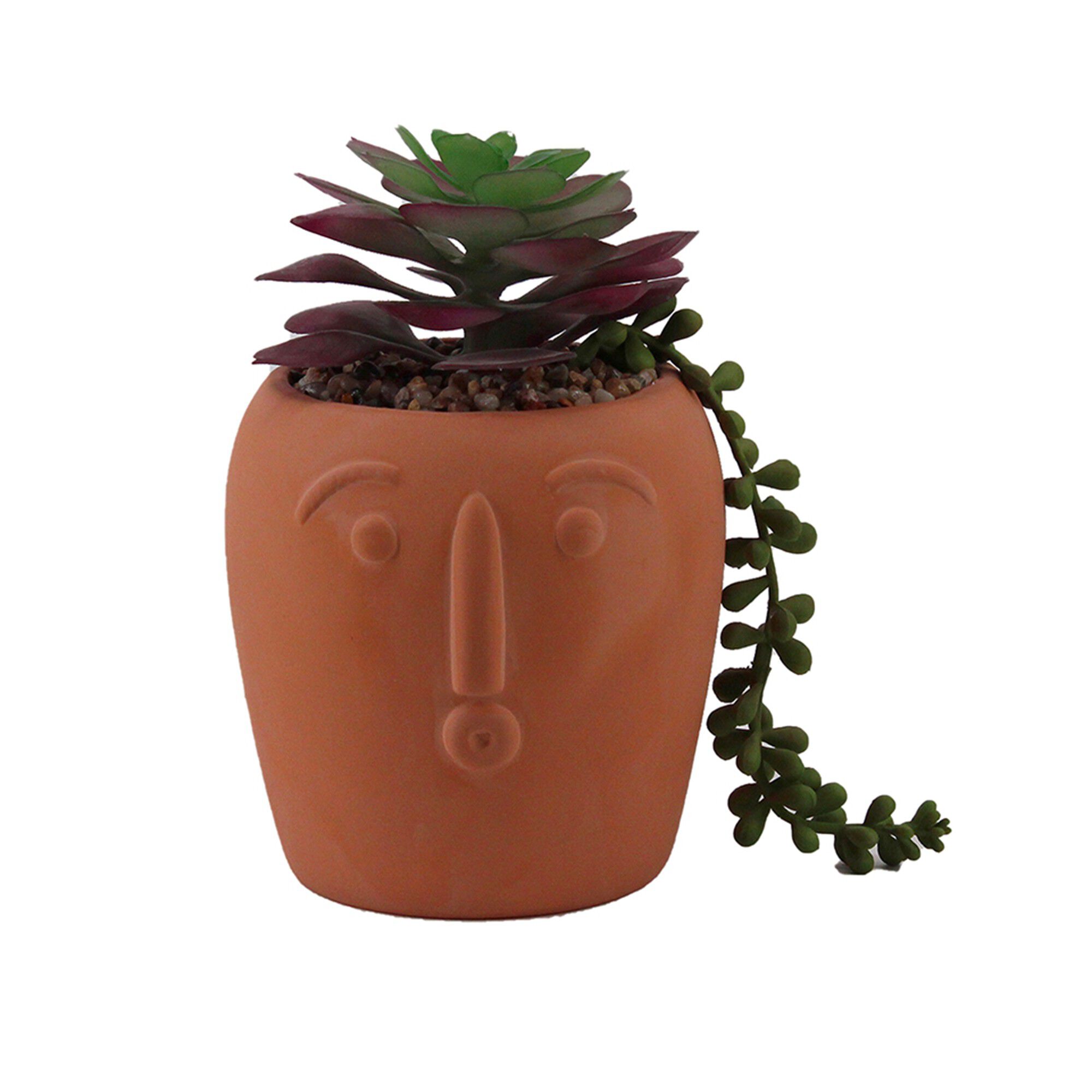 Plante artificielle et pot en terre cuite
