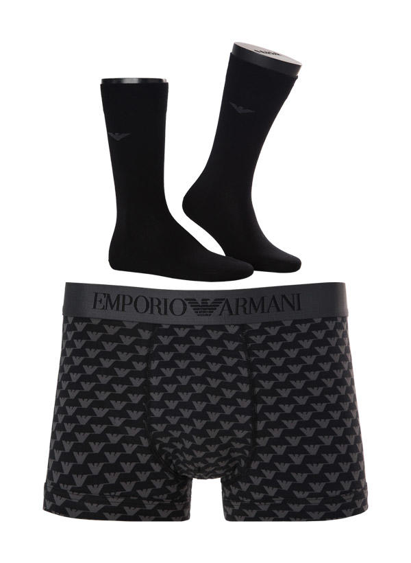 EMPORIO ARMANI, Set, Trunk   Socken, schwarz-graphit
