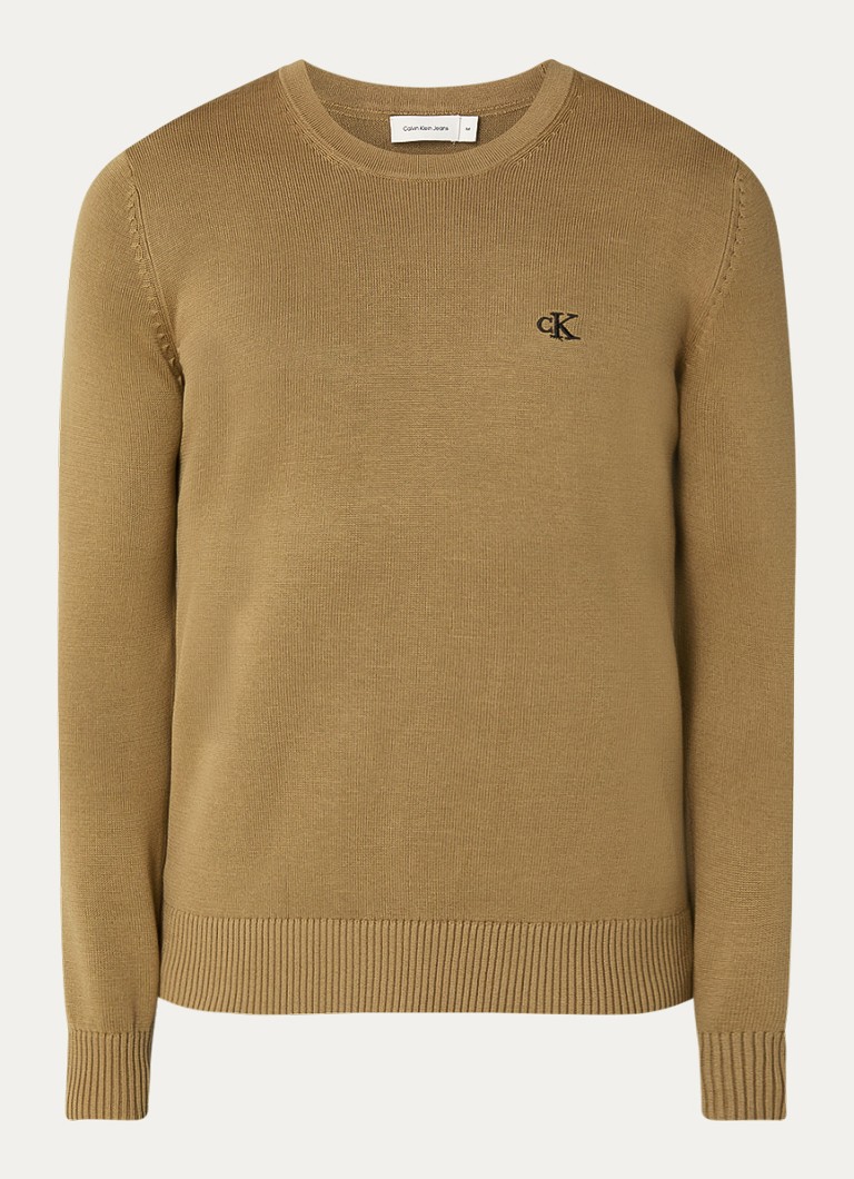 Calvin Klein Fine-knit pullover with logo embroidery
