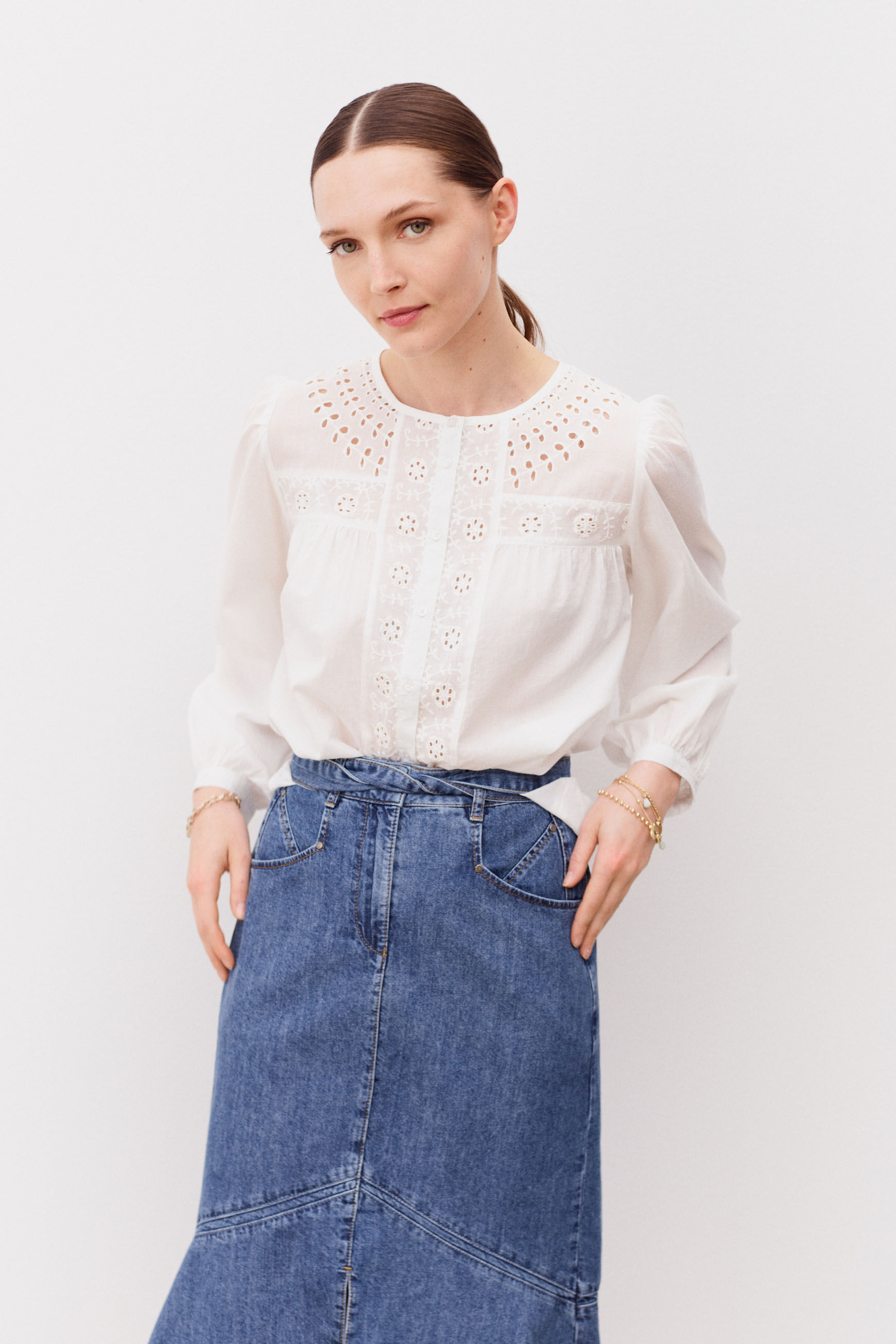 chemisier brady blanc femme