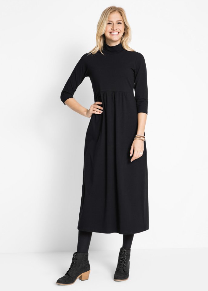 Shirt-Midikleid, 3/4 Arm