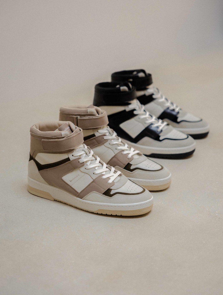 Larry - Blanc Cassé & Taupe Lin
