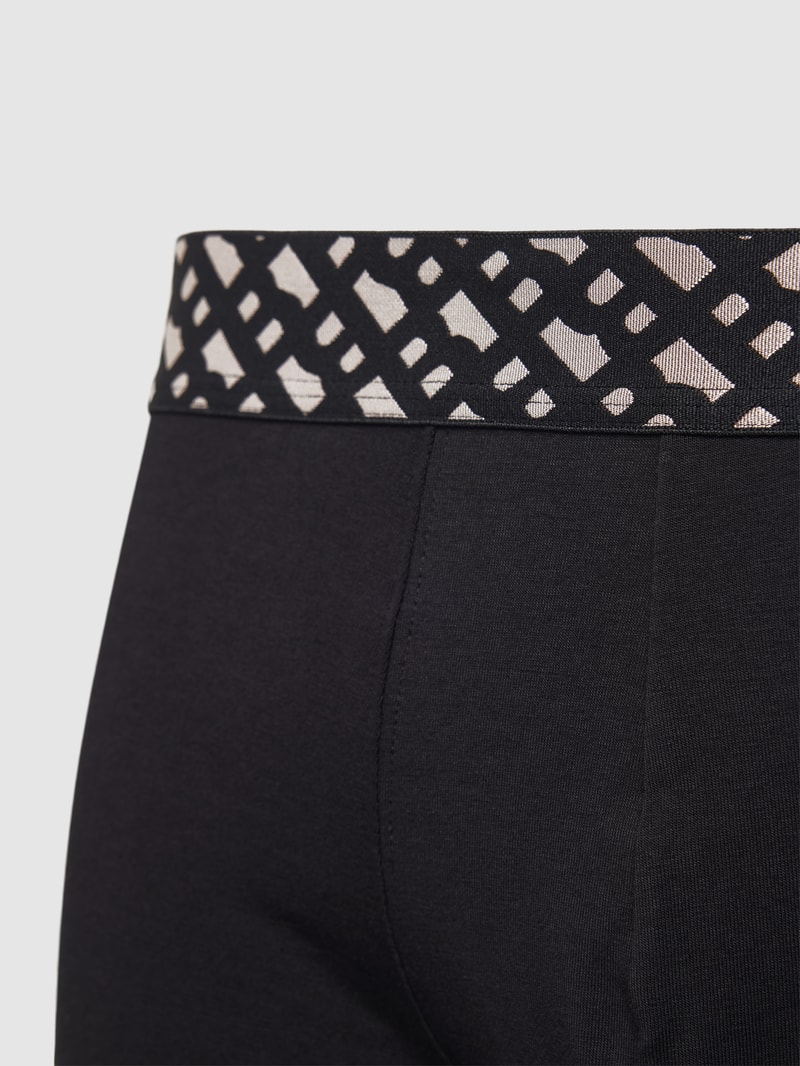 Trunks mit Label-Bund Modell 'Silver' im 2er-Pack in schwarz