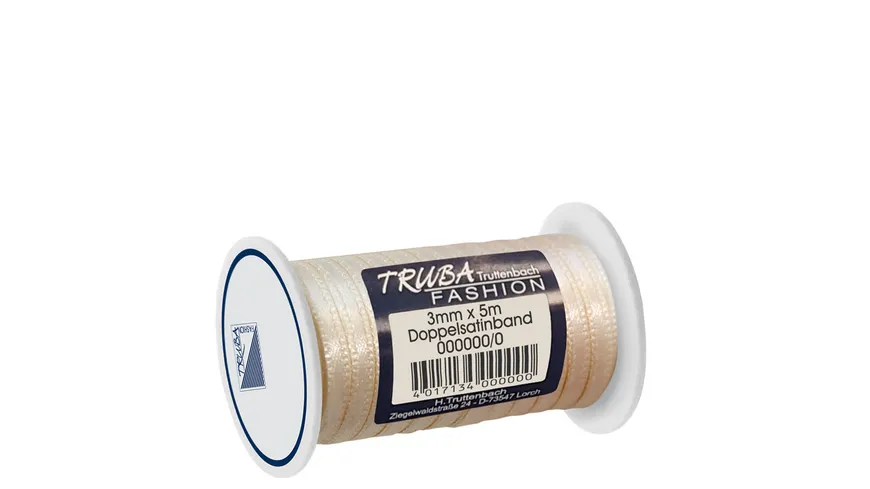 TRUBA Doppelsatinband ùni champagner 5 m champagner