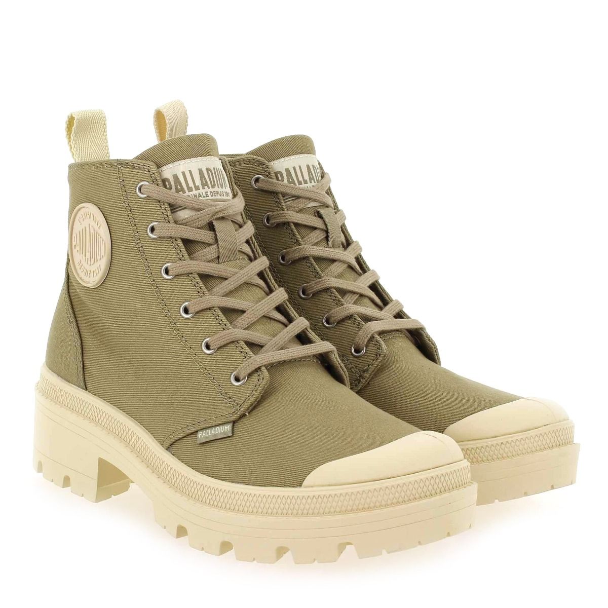 Palladium  PALABASE TWILL - Kaki clair