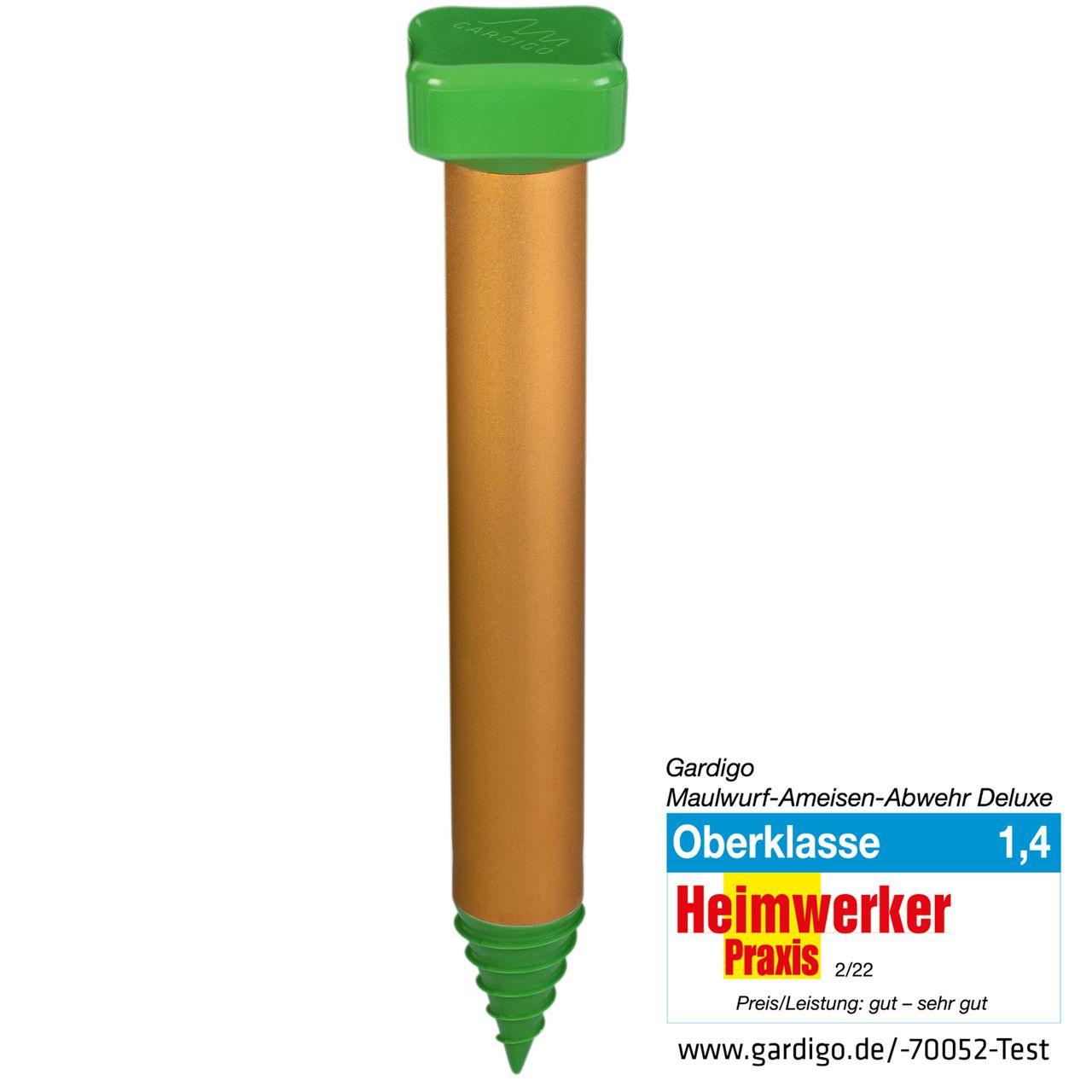 Gardigo Maulwurf-Ameisen-Abwehr Deluxe mit Erdloch-Bohrhilfe