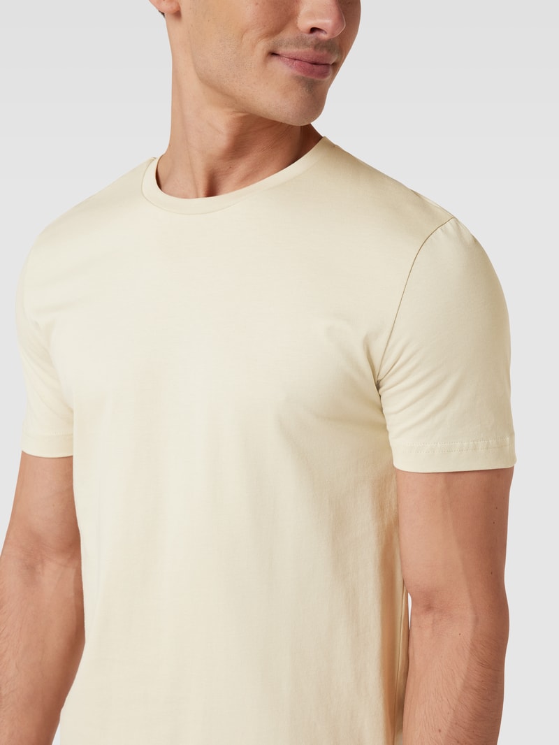 T-Shirt mit Rundhalsausschnitt in ecru