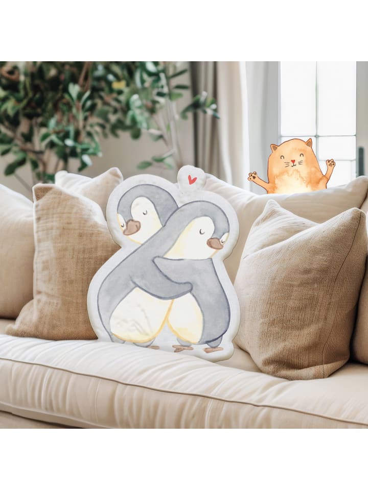 Mr. & Mrs. Panda Kissen Kuscheltier Pinguine Kuscheln ohne Spruch in Weiß günstig kaufen