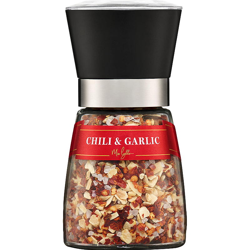 Chili & hvitløk 130 g mix m/kvern