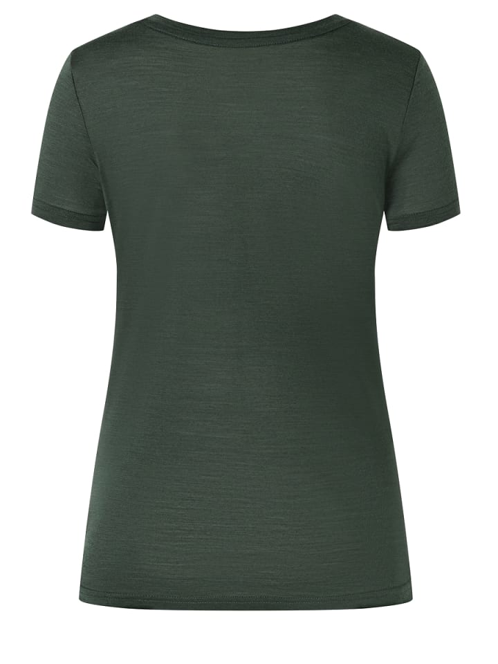 super.natural Merino T-Shirt W SKIING TEE in dunkelgrün günstig kaufen
