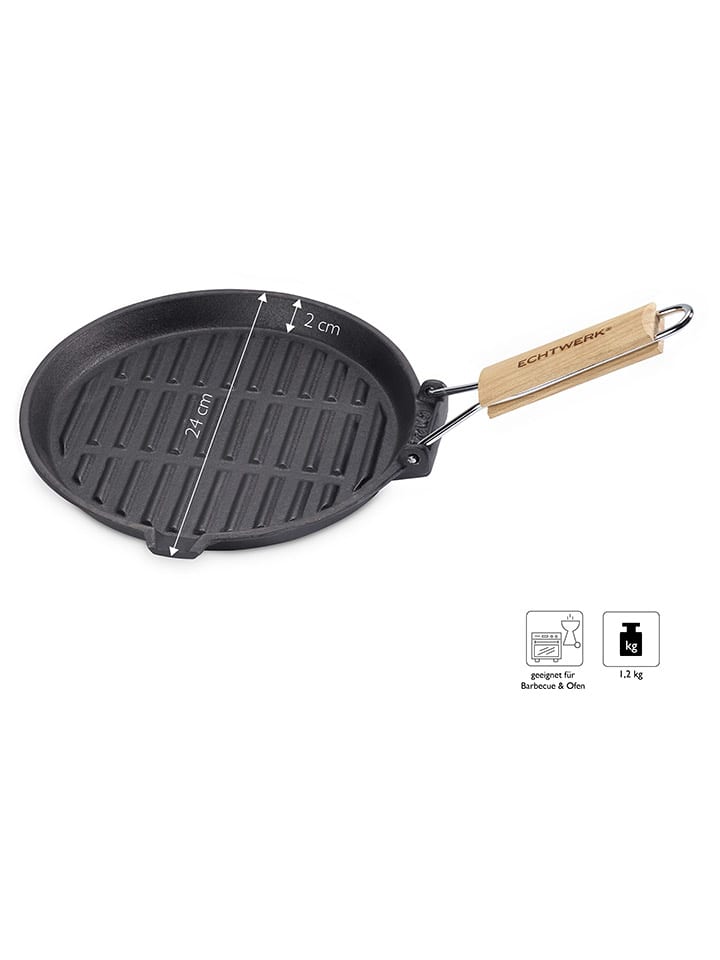 Echtwerk Grillpfanne in Schwarz - Ø 23 cm günstig kaufen onesize