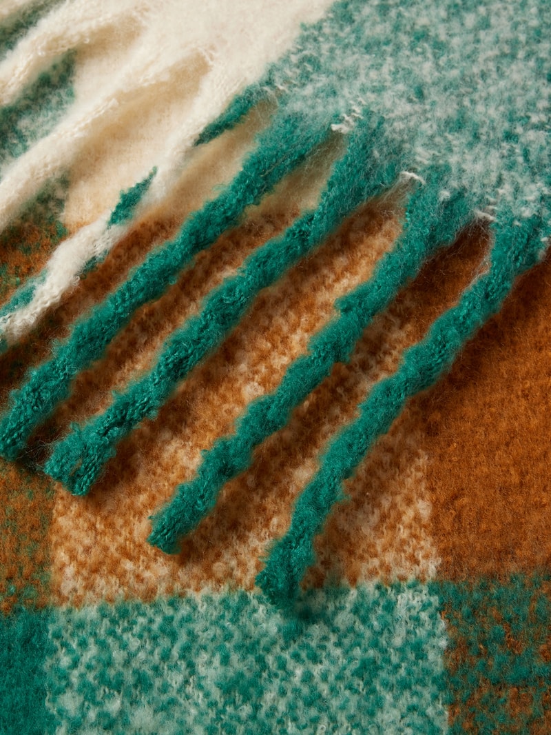 Schal mit Colour-Blocking-Design Modell 'AGGE' in grün