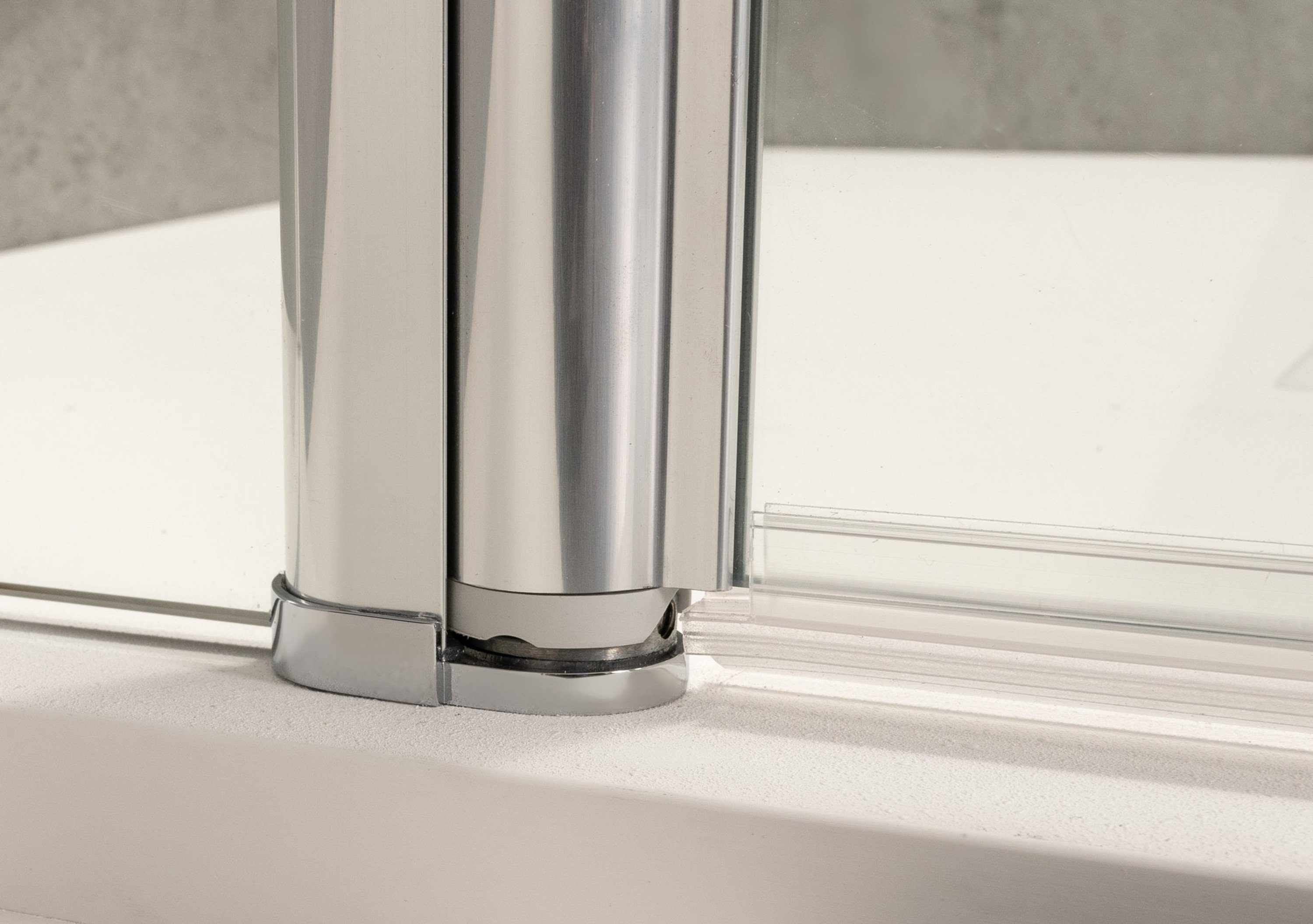 Dusbad Eckdusche Dusche Dusbad Vital 2 Drehtür an Festteil links + Duschwand rechts, BxT: 97x105 cm, ESG-Glas
