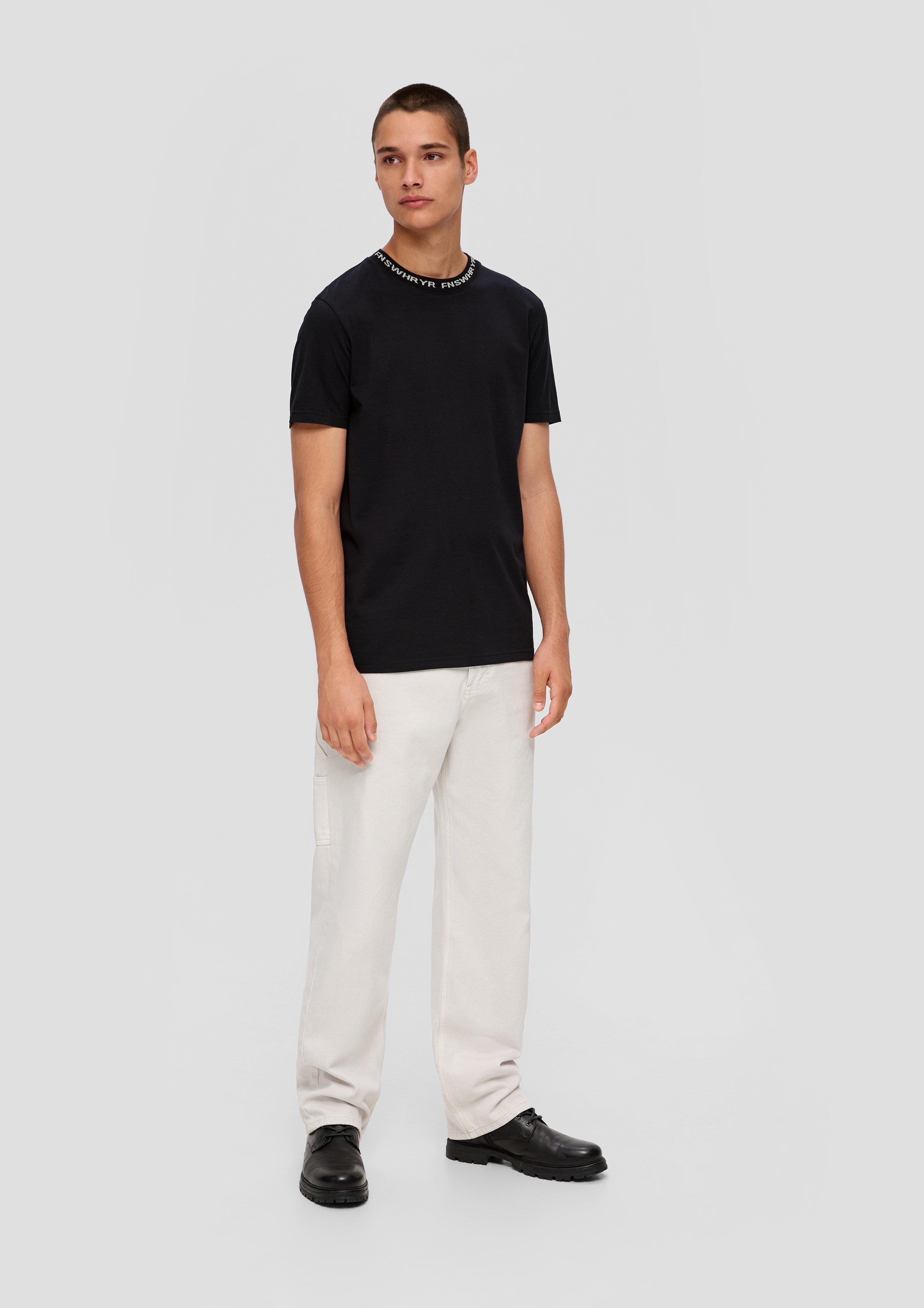 Baumwollshirt mit Rippblende  2135163-9999