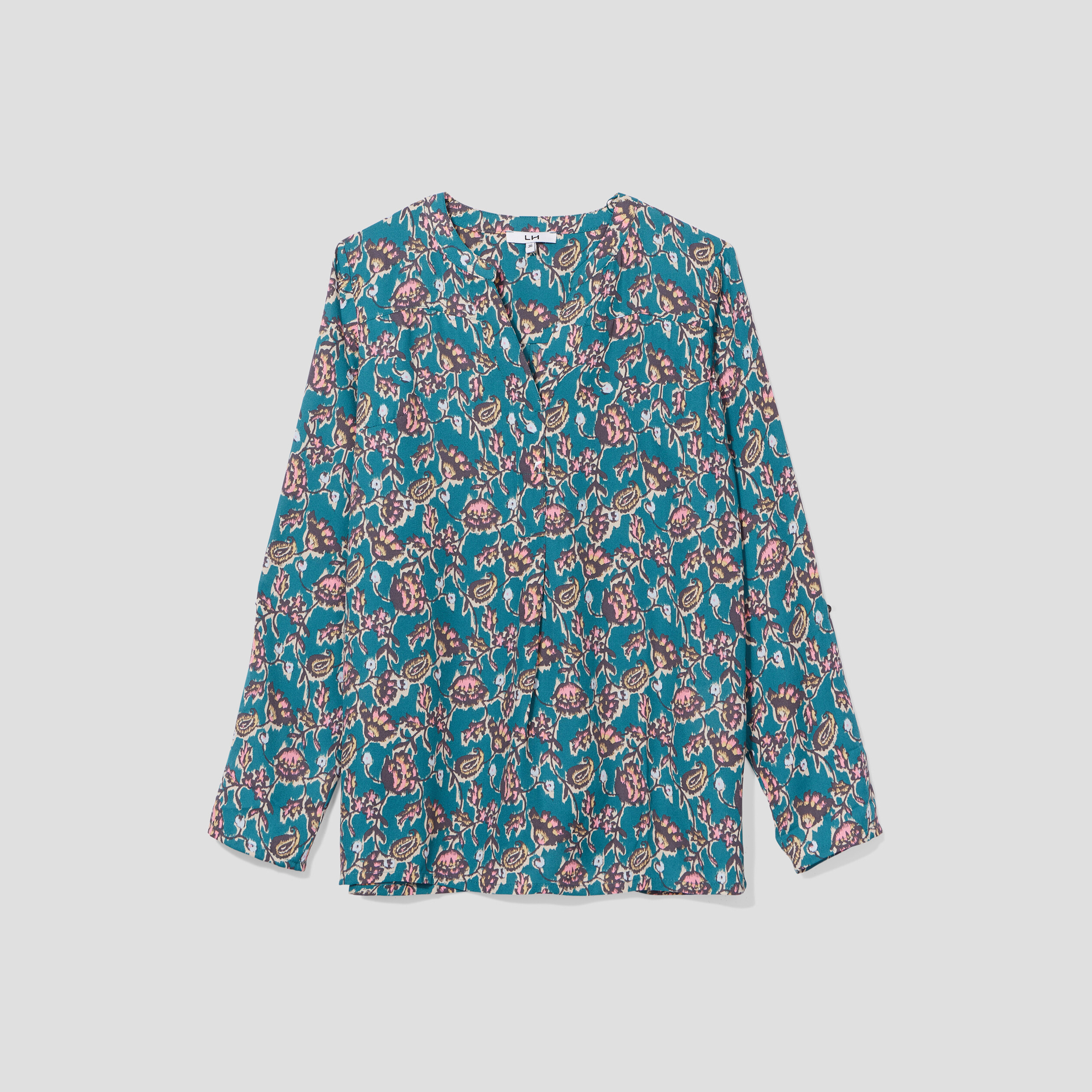 Blouse manches longues vert foncé femme | La Halle